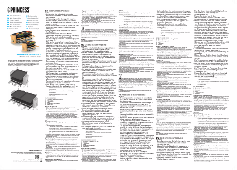 Página 1 del manual Manual de usuario Princess Pure 8 162910