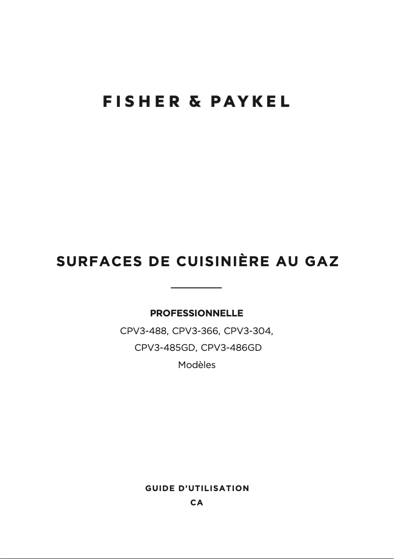 Image de la première page du manuel de l'appareil CPV3-486GD