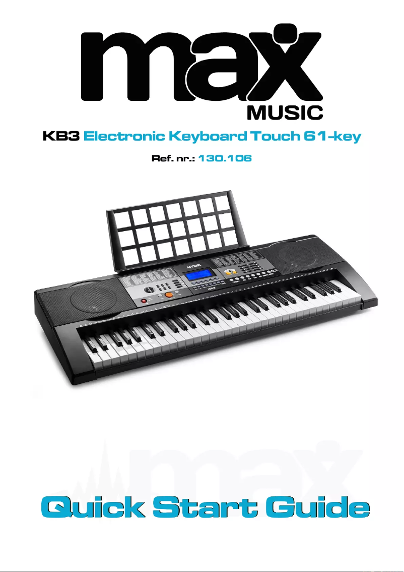 Page 1 de la notice Guide de démarrage rapide MAX KB3