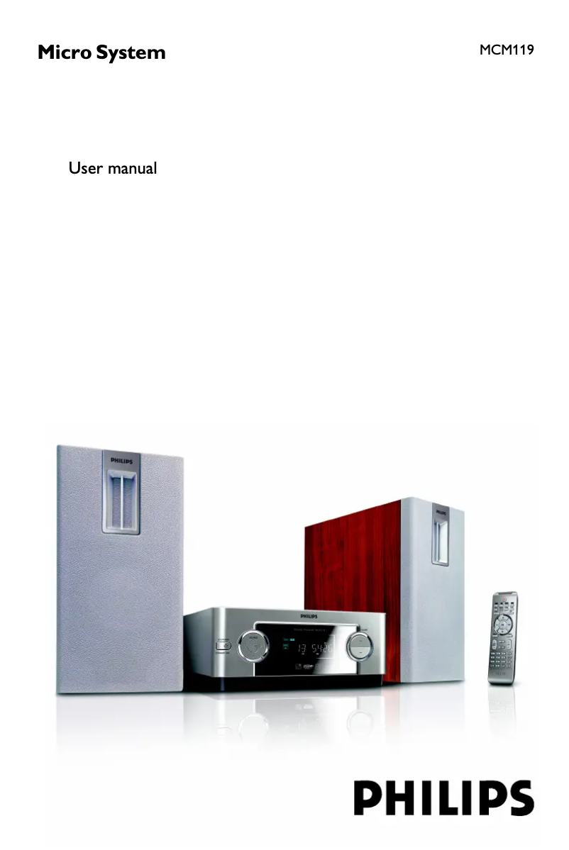Page 1 de la notice Mode d'emploi Philips MCM119