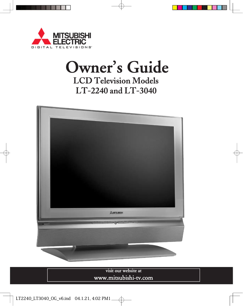 Page n°1 - Manuel utilisateur Mitsubishi LT-3040