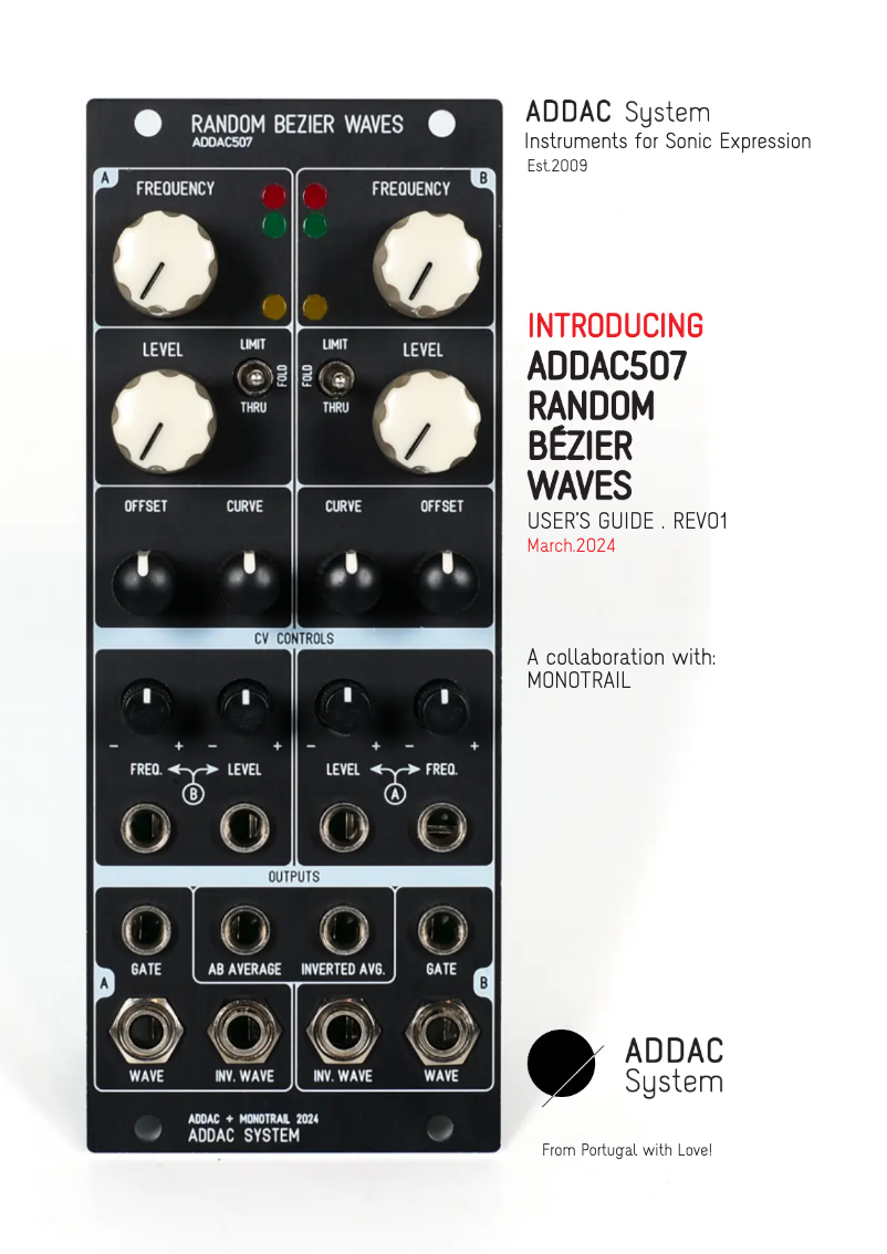 Page 1 de la notice Manuel utilisateur ADDAC System ADDAC507