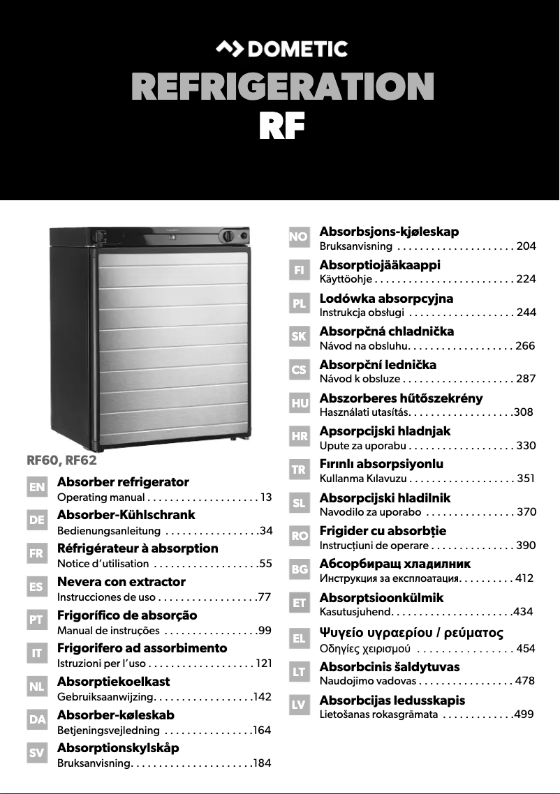 Página 1 del manual Manual de usuario Dometic CombiCool RF 60