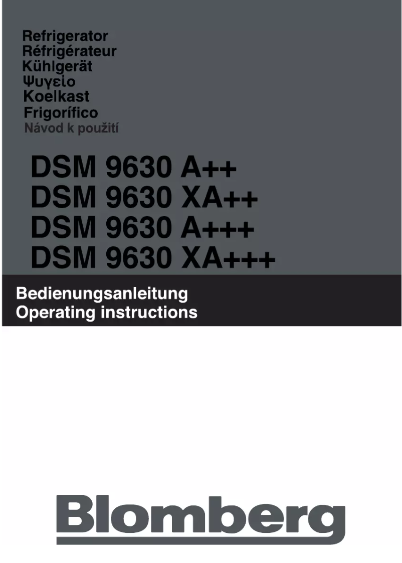 Page 1 de la notice Manuel utilisateur Blomberg DSM 9630 XA