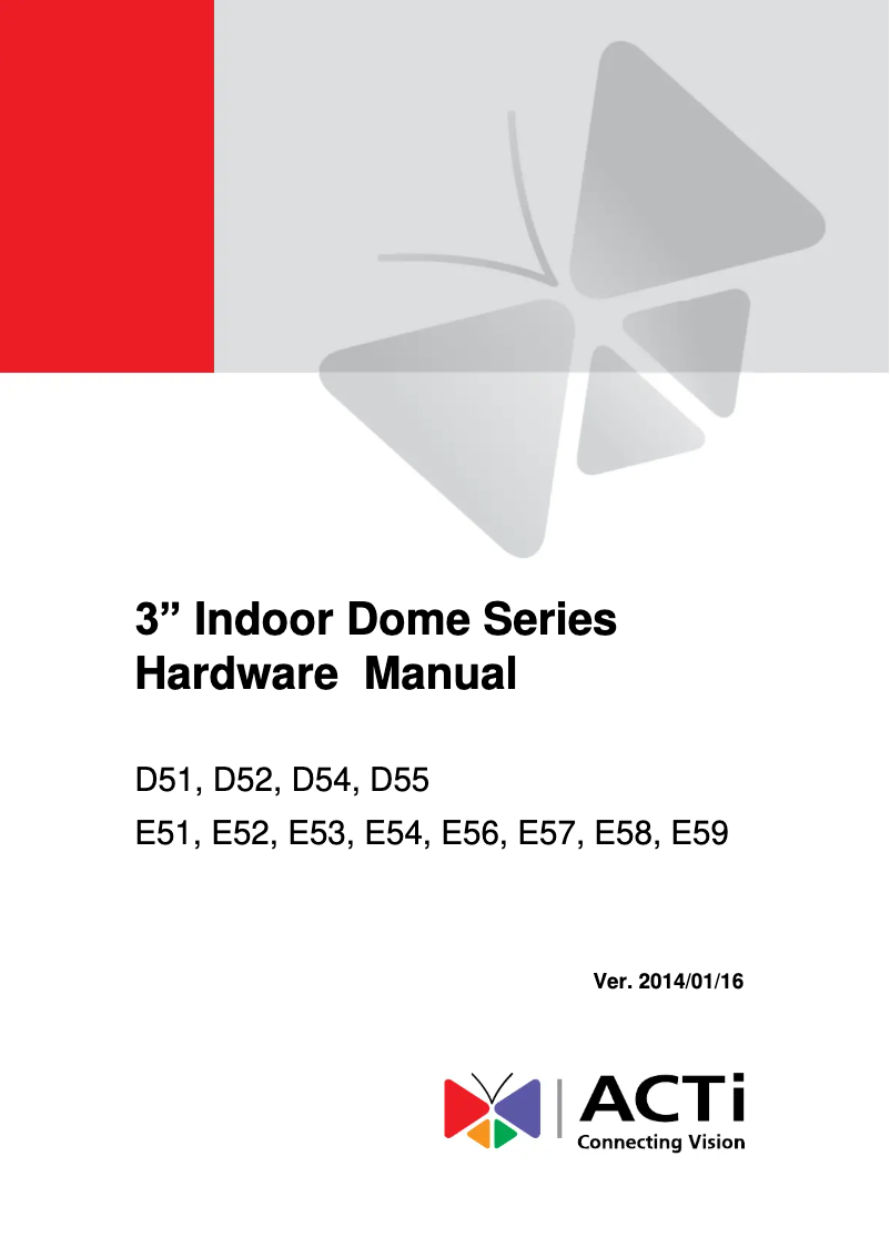 Page n°1 - Mode d'emploi ACTi E53