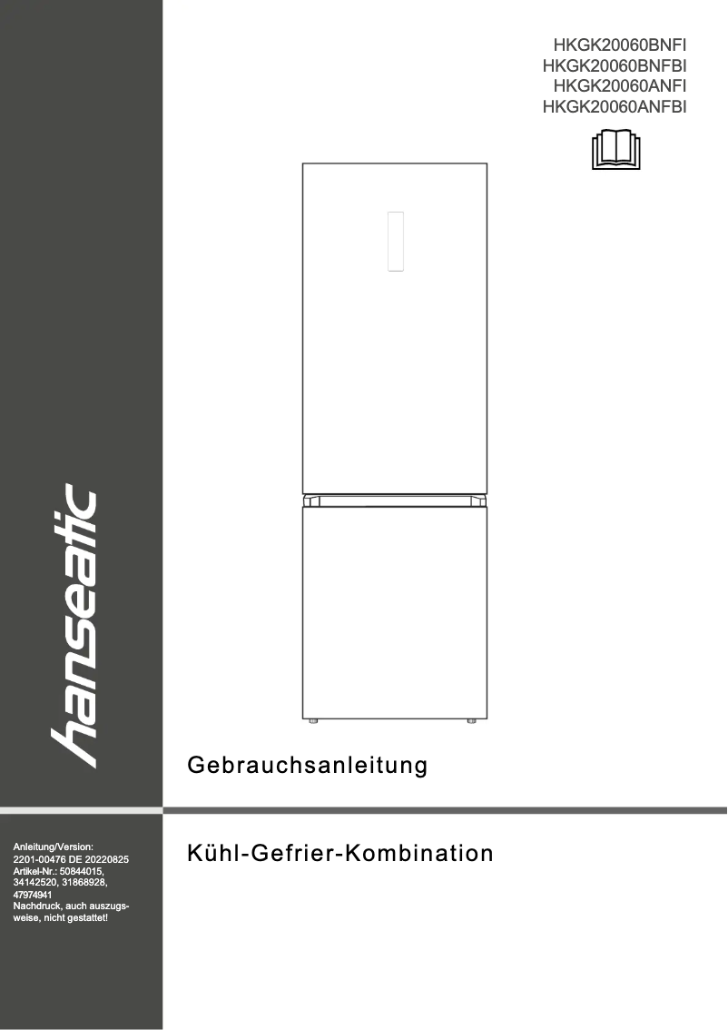 Página 1 del manual Manual de usuario Hanseatic HKGK20060ANFI