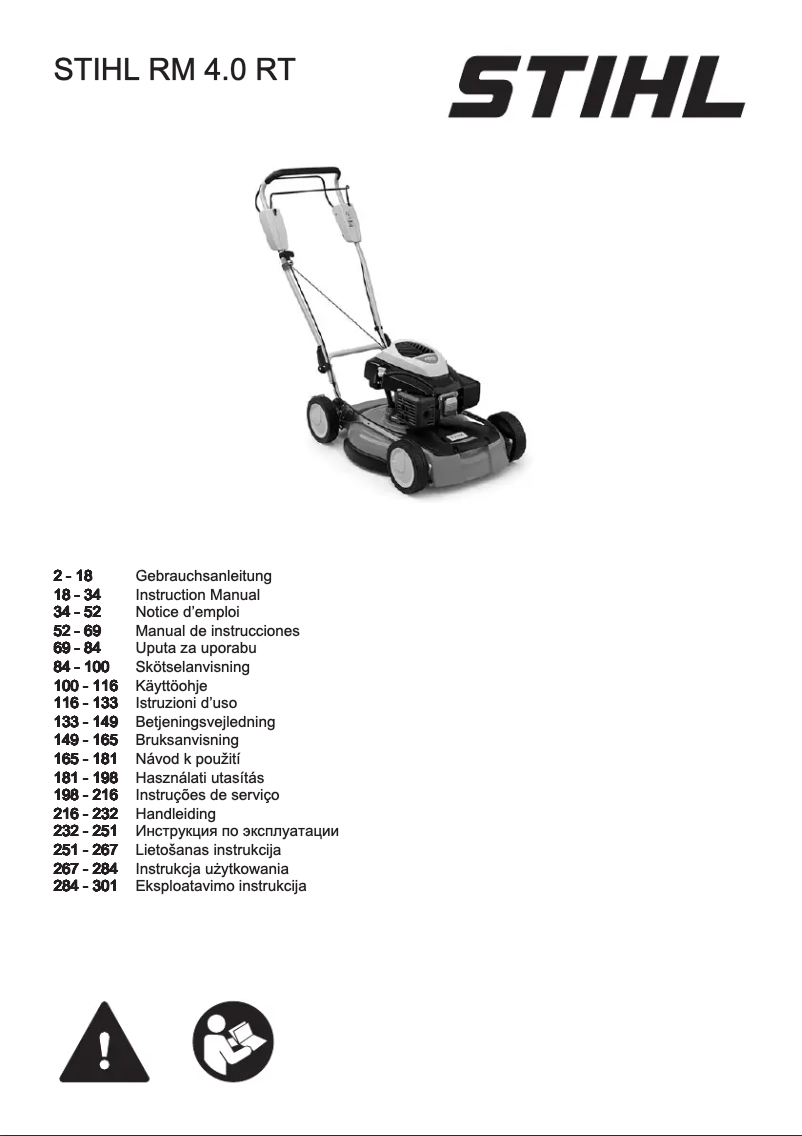 Image de la première page du manuel de l'appareil RM 4 RT