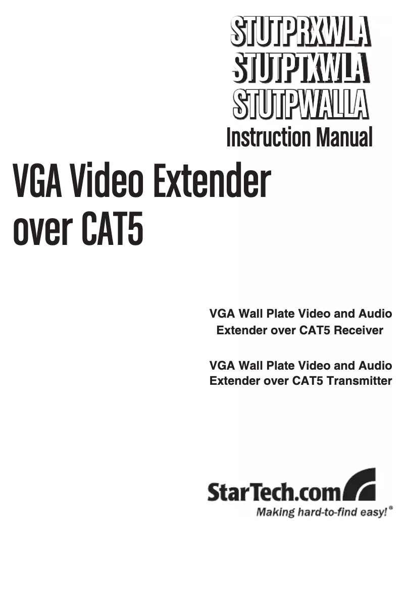 Image de la première page du manuel de l'appareil STUTPWALLA