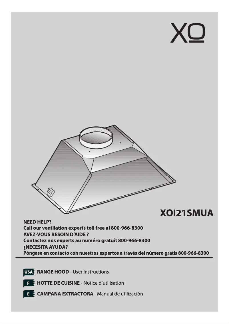 Image de la première page du manuel de l'appareil XOI21SMUA