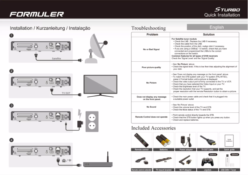 Image de la première page du manuel de l'appareil S Turbo