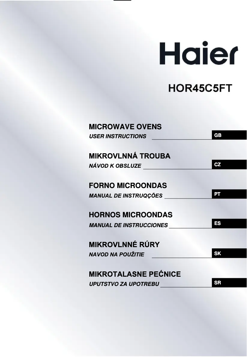 Image de la première page du manuel de l'appareil Series 4 HOR45C5FT