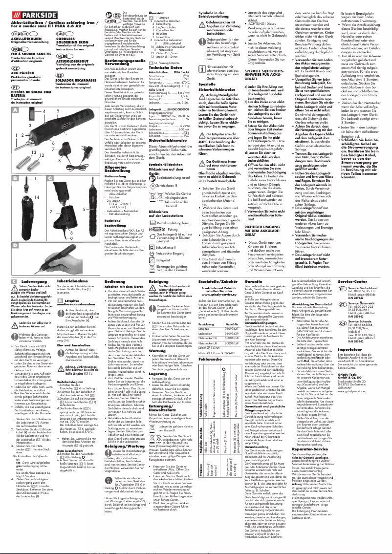 Image de la première page du manuel de l'appareil PLKA 3.6 A2