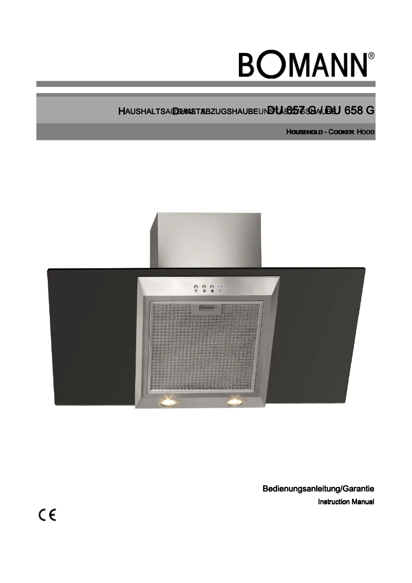 Page n°1 - Manuel utilisateur Bomann DU 657 G