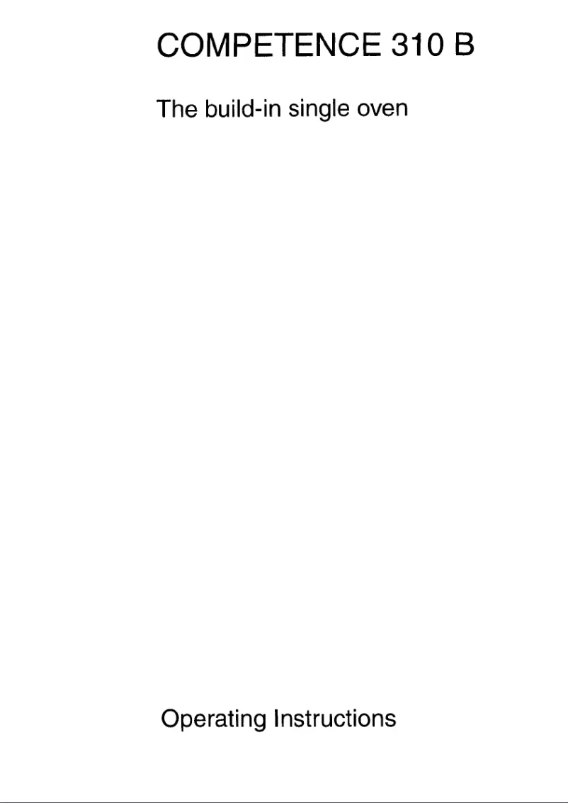 Image de la première page du manuel de l'appareil Competence 310 B W