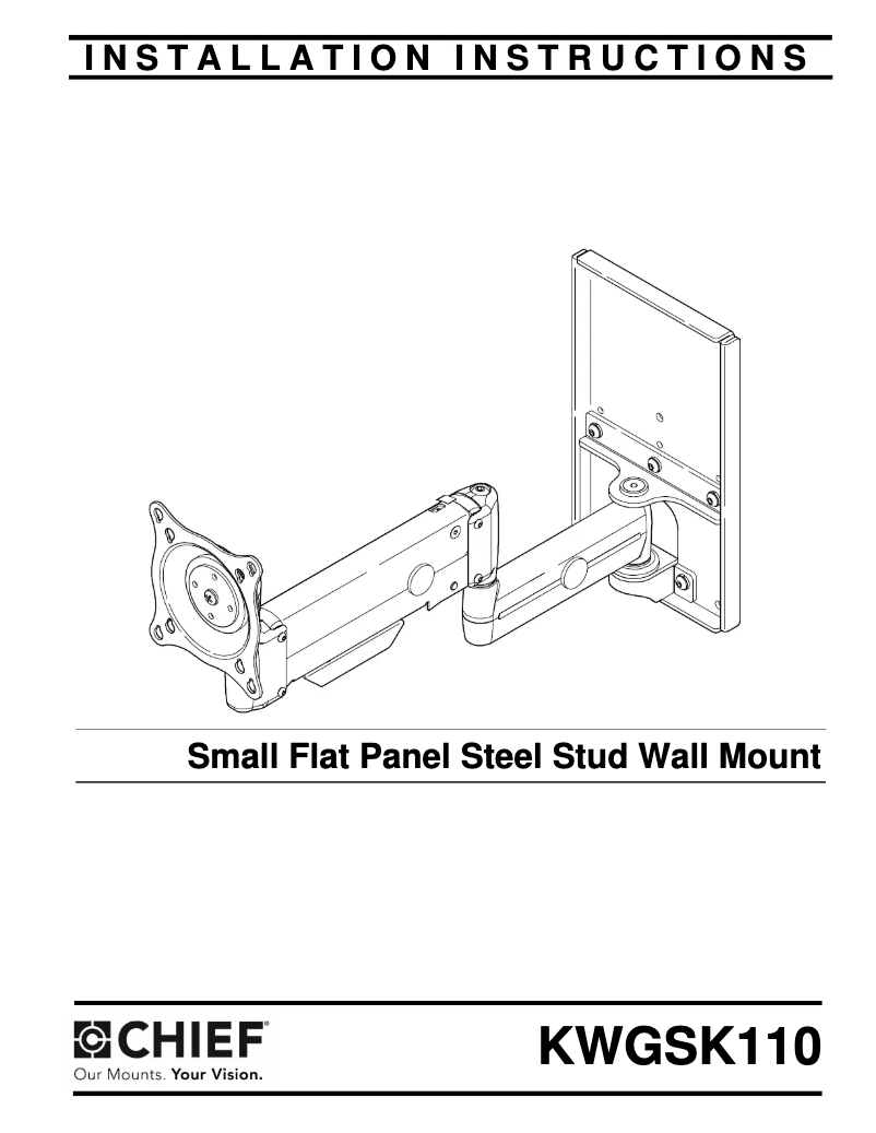 Page 1 of the manual User Manual Chief KWGSK110
