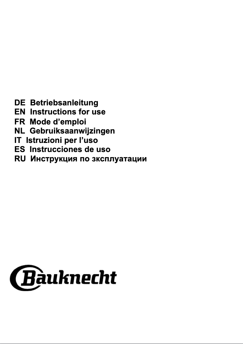 Página 1 del manual Manual de usuario Bauknecht DBHBS 64 LM X