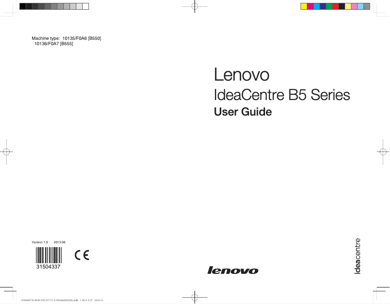 Page 1 de la notice Manuel utilisateur Lenovo IdeaCentre B550 Touch