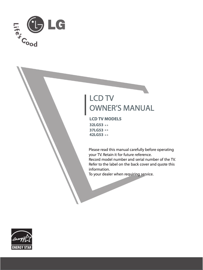 Image de la première page du manuel de l'appareil 42LG5300