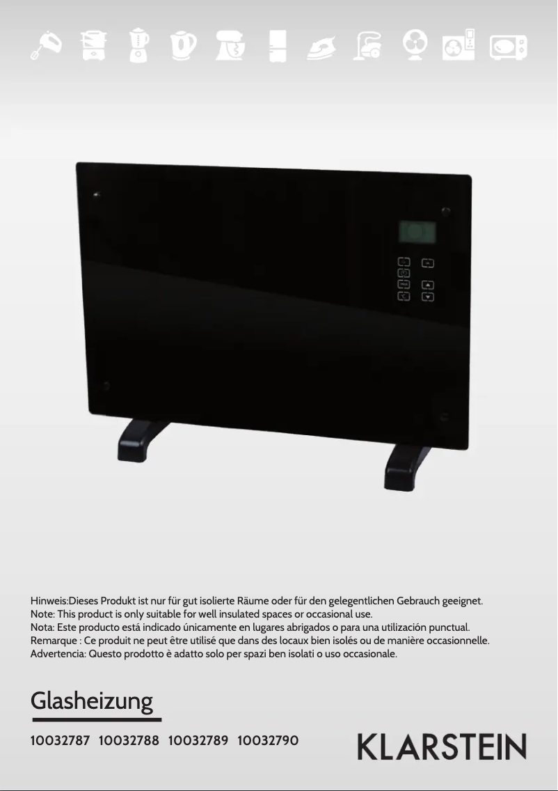 Page 1 de la notice Manuel utilisateur Klarstein 10032787