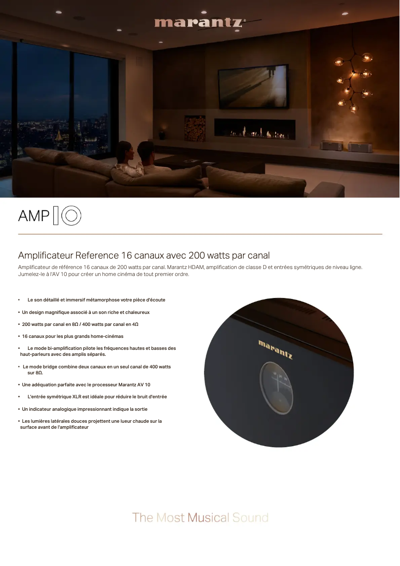 Página 1 del manual Ficha técnica Marantz AMP 10