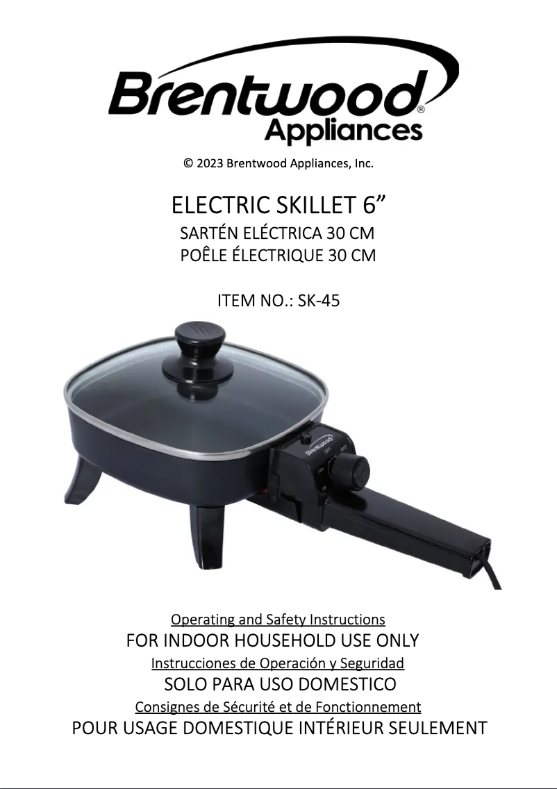 Page 1 de la notice Manuel utilisateur Brentwood SK-45