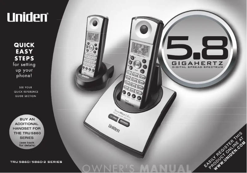 Image de la première page du manuel de l'appareil TRU 5860