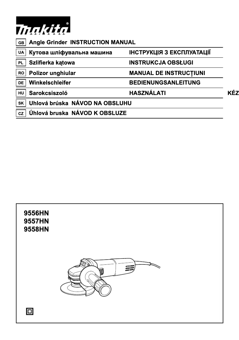 Page 1 de la notice Manuel utilisateur Makita 9558HNK