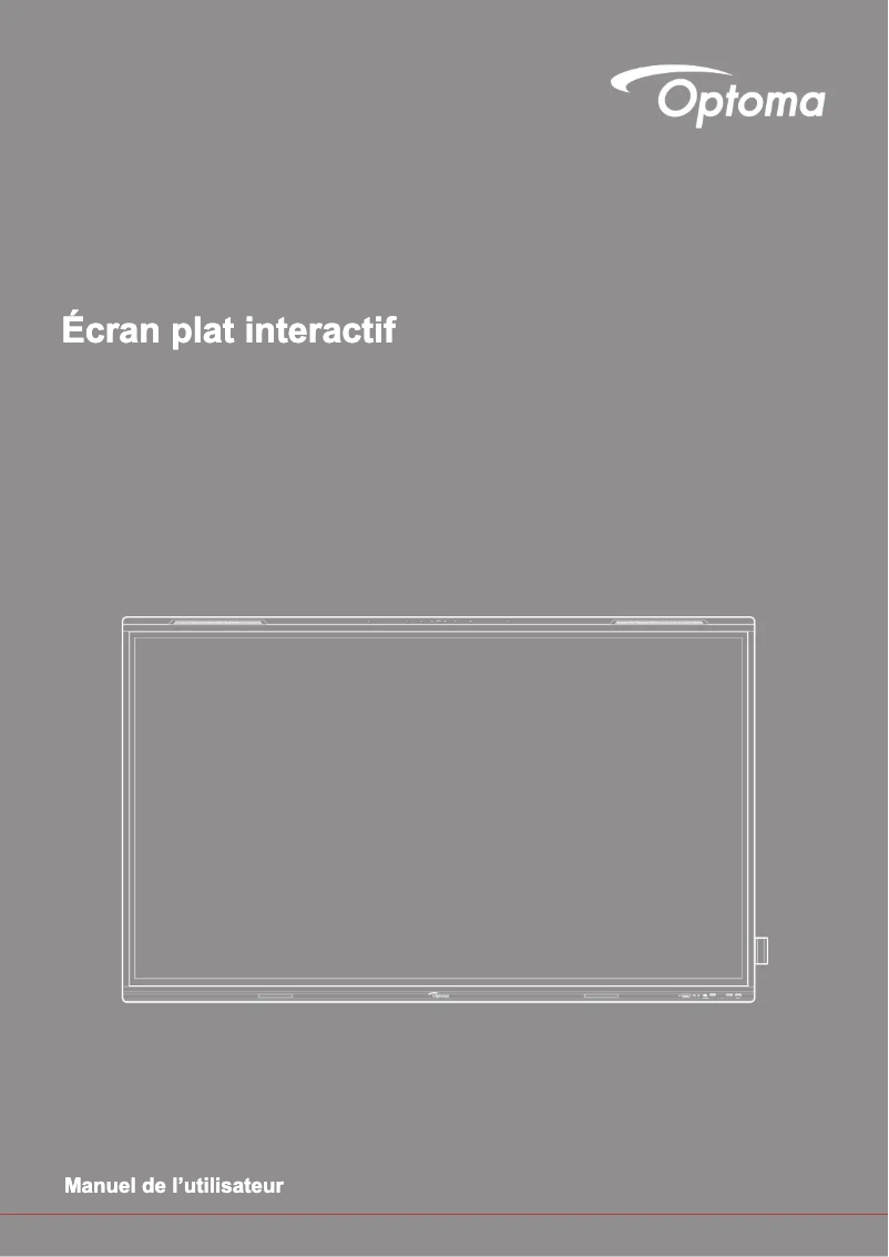 Page 1 de la notice Manuel utilisateur Optoma 5863RK
