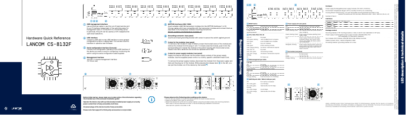 Imagen de la primera página del manual del dispositivo CS-8132F