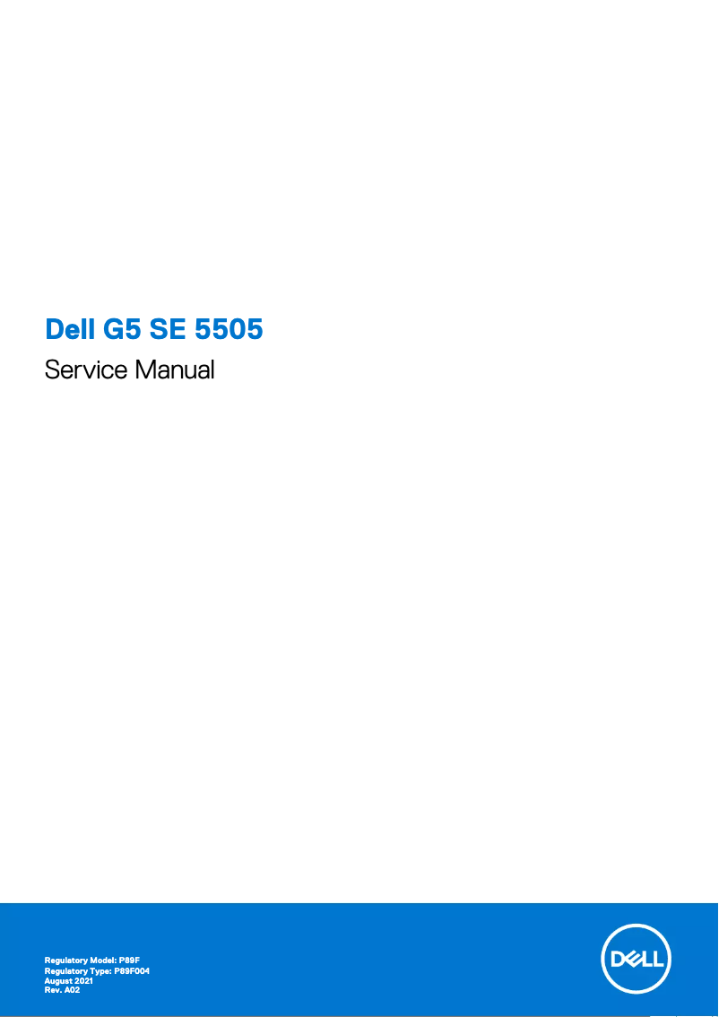 Page n°1 - Manuel utilisateur Dell G5 SE 5505