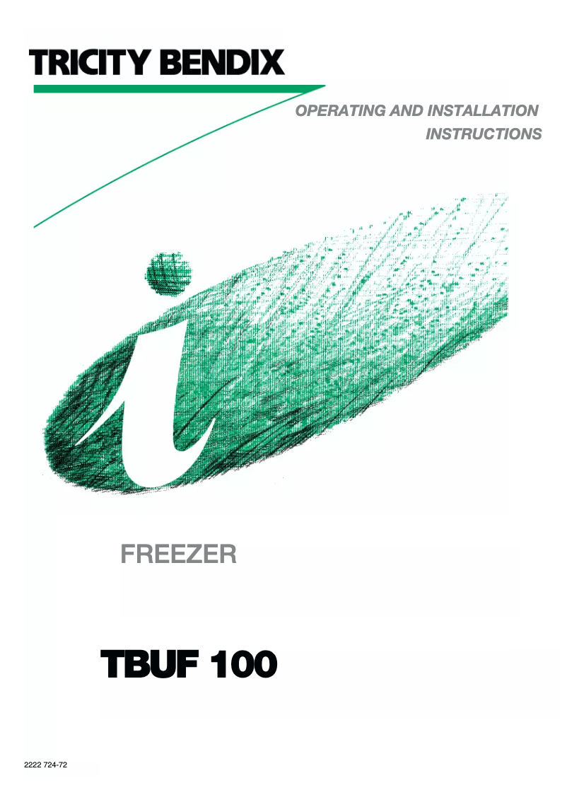 Page n°1 - Manuel utilisateur Tricity Bendix TBUF100