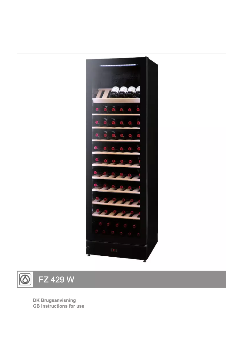 Page 1 de la notice Manuel utilisateur Vestfrost FZ 429 W
