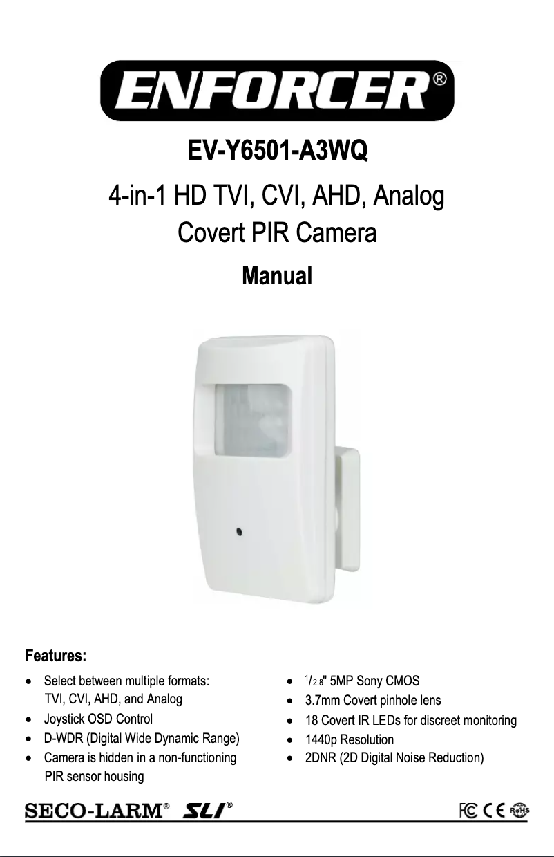 Page n°1 - Manuel utilisateur Enforcer EV-Y6501-A3WQ
