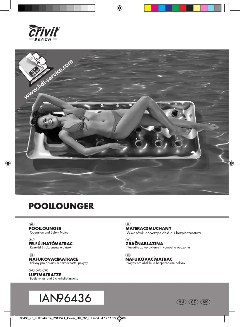 Page 1 de la notice Manuel utilisateur Crivit Z31952A