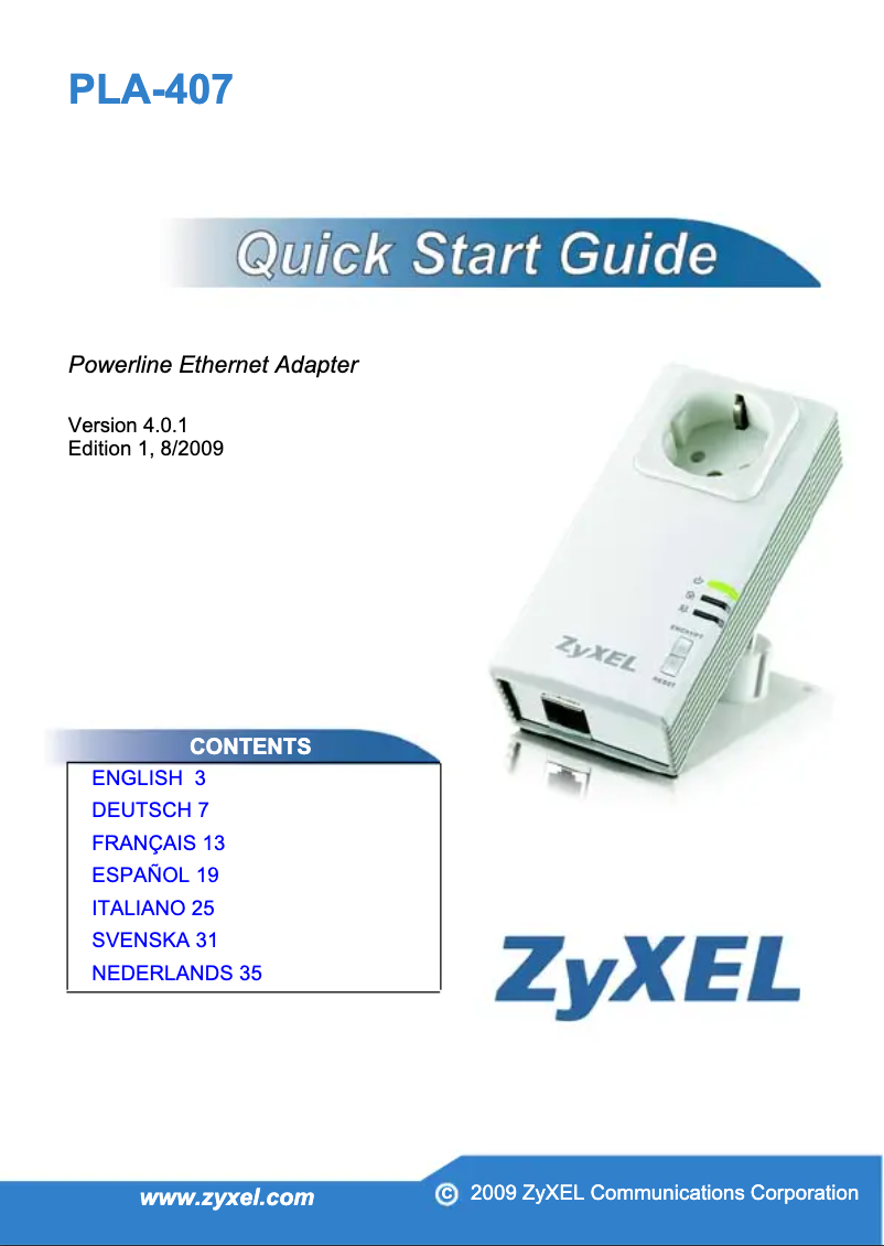 Image de la première page du manuel de l'appareil ZY-PLA407