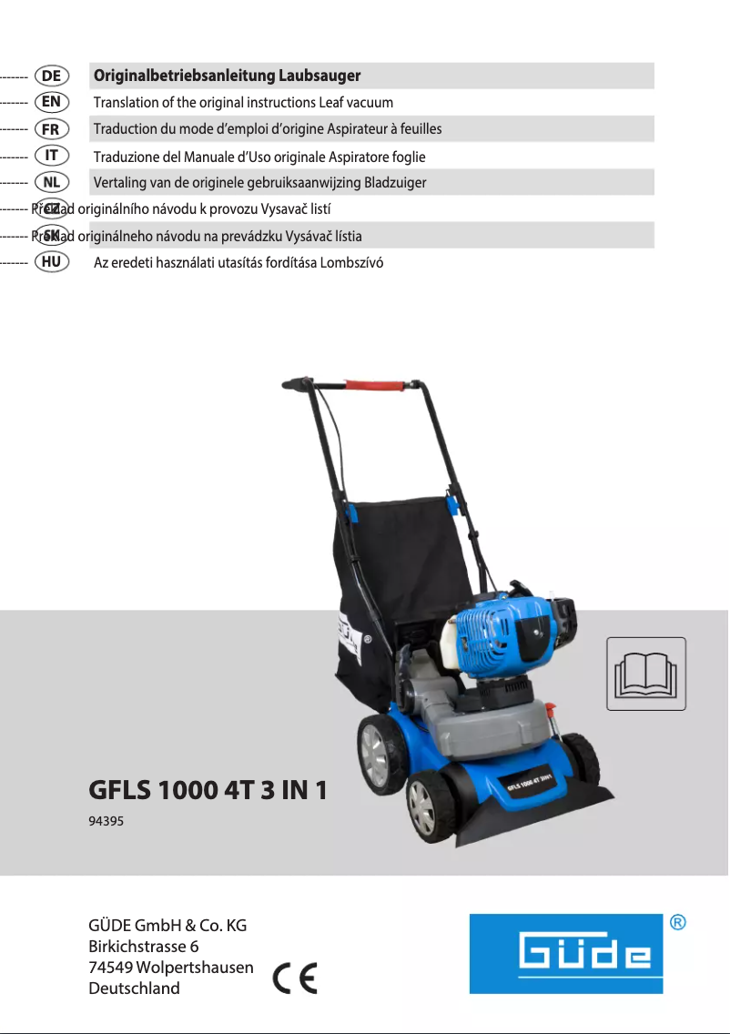 Page n°1 - Manuel utilisateur Güde GFLS 1000 4T 3in1
