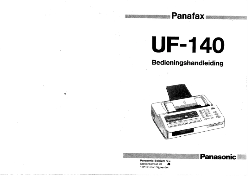 Imagen de la primera página del manual del dispositivo Panafax UF-140