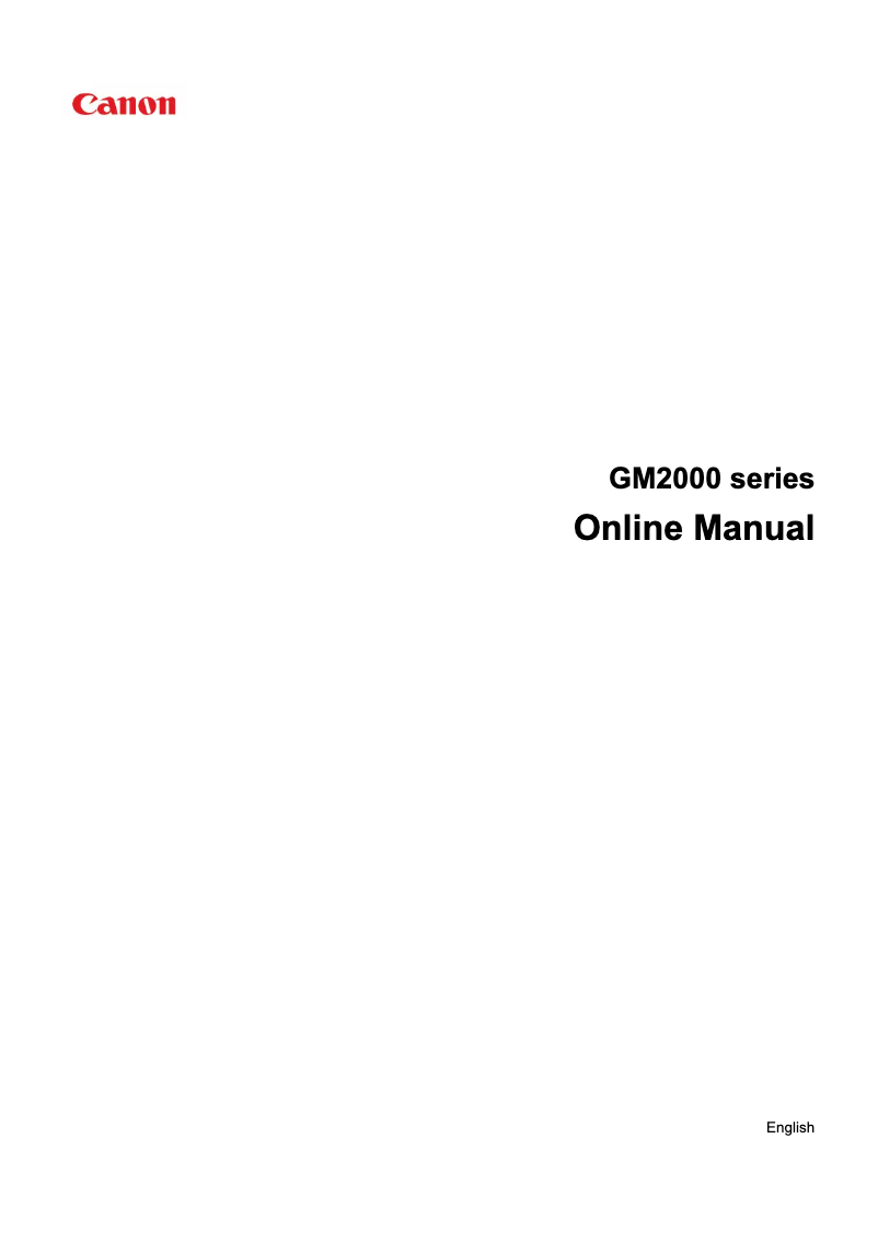 Page n°1 - Manuel utilisateur Canon PIXMA GM2010