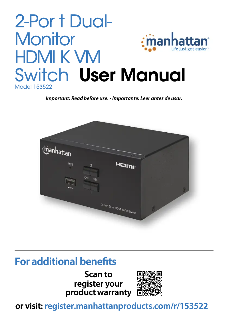 Page 1 de la notice Manuel utilisateur Manhattan 153522