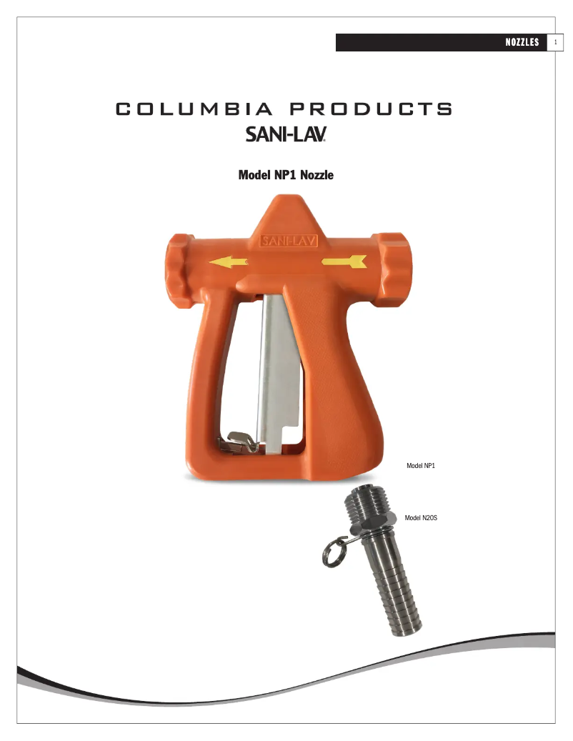 Page 1 de la notice Manuel utilisateur Sani-Lav NP1OC