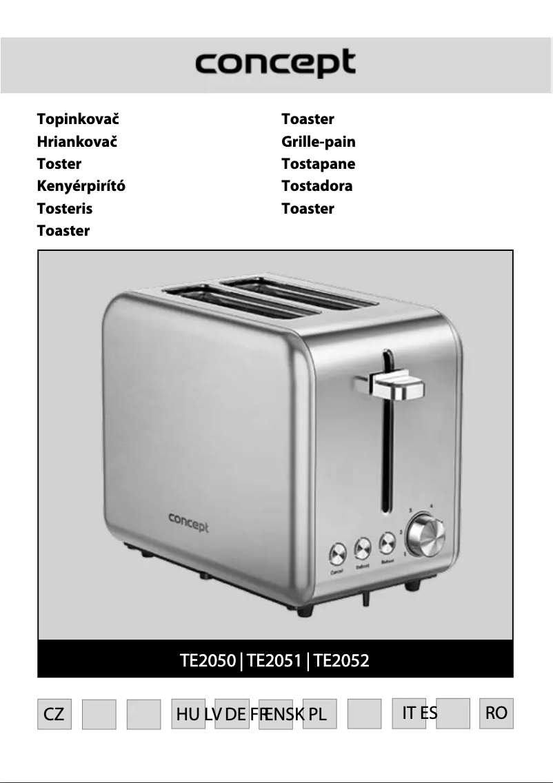 Page 1 de la notice Manuel utilisateur Concept TE2051