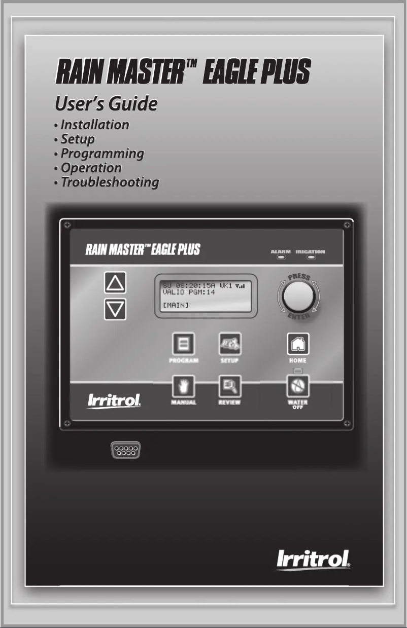 Page 1 de la notice Manuel utilisateur Irritrol EGP8-PPED