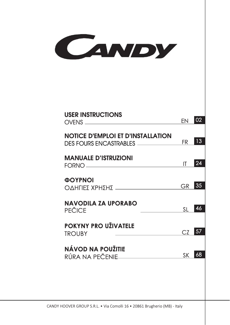 Page 1 de la notice Manuel utilisateur Candy FCNE825XL WIFI