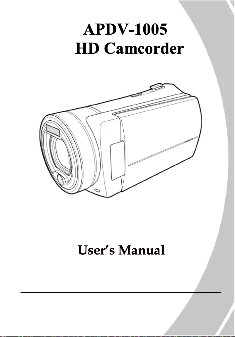 Image de la première page du manuel de l'appareil DV-1005
