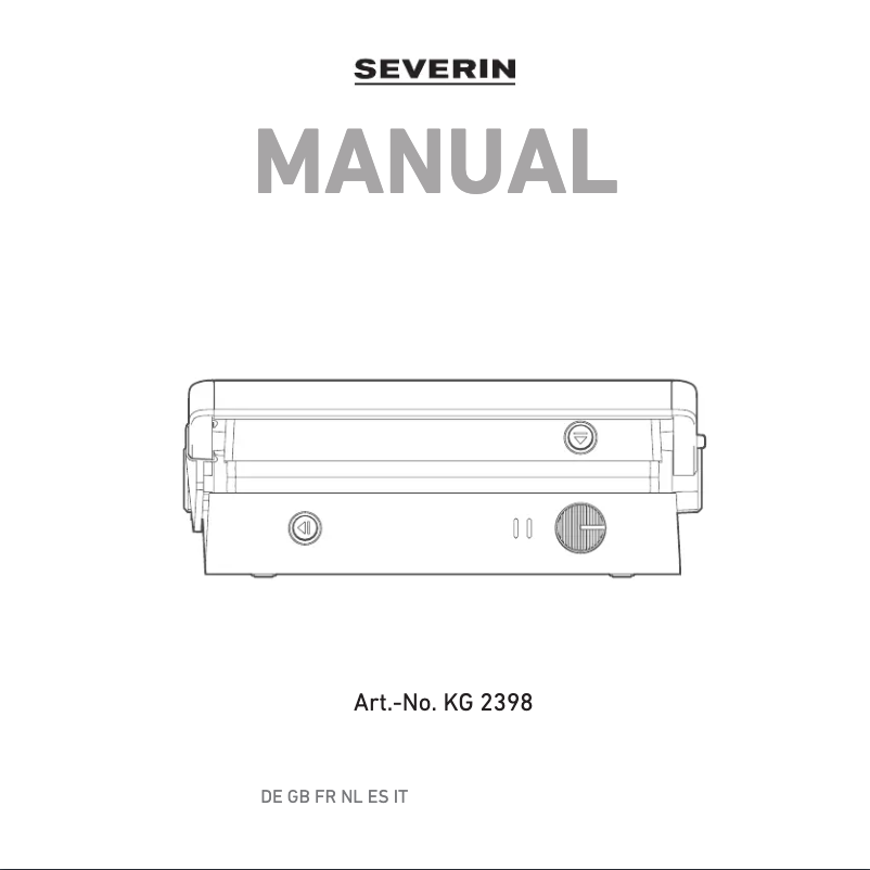 Page 1 de la notice Manuel utilisateur Severin KG 2398