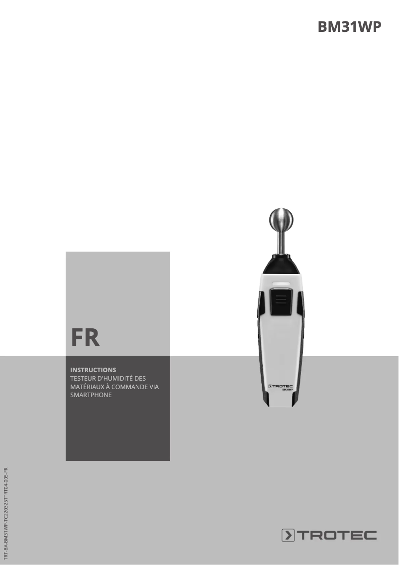 Image de la première page du manuel de l'appareil BM31WP