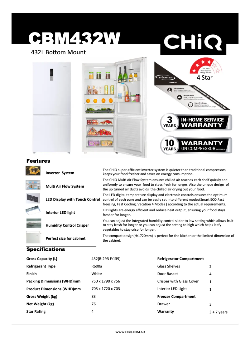 Imagen de la primera página del manual del dispositivo CBM432W