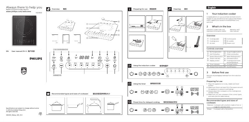 Page n°1 - Manuel utilisateur Philips Viva Collection HD4931