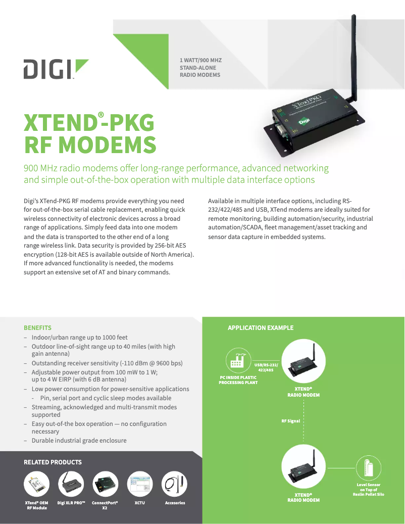 Page n°1 - Manuel utilisateur Digi XTP9B-PKI-RA