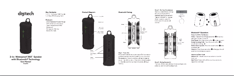 Page n°1 - Manuel utilisateur Digitech XC5242